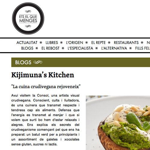 La cocina crudivegana rejuvenece | Kijimuna's Kitchen. Recetas sencillas  con alimentos vivos